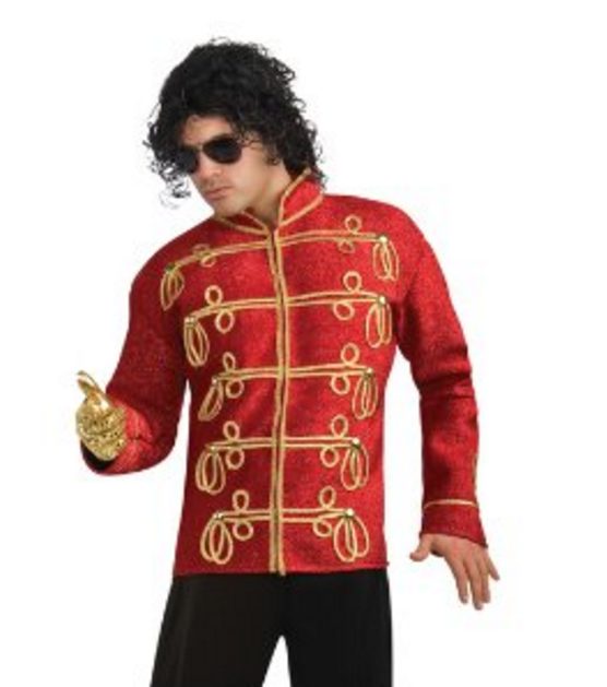 Jaqueta Michael Jackson Vermelha Adulto Clássica Jaqueta Michael Jackson Vermelha Adulto Clássica
