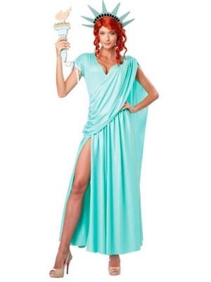 Fantasia Estátua da Liberdade Adulto Clássica Fantasia Estátua da Liberdade Adulto Clássica