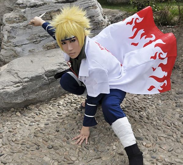 Fantasia Roupão Naruto Minato Anime Luxo Adulto