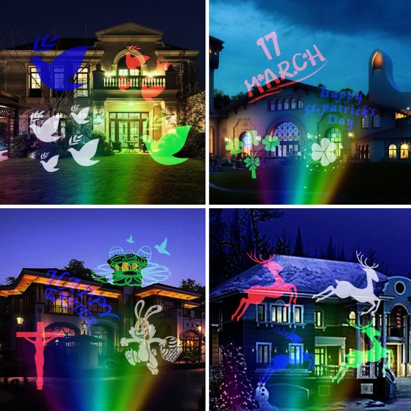 Projetor de Luz Laser Led Festas com 16 Motivos Projetor de Luz Laser Led Festas com 12 Motivos