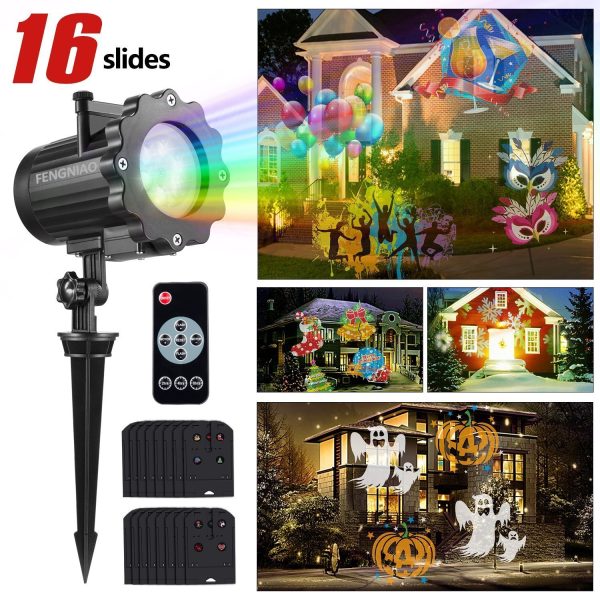 Projetor de Luz Laser Led Festas com 16 Motivos Projetor de Luz Laser Led Festas com 16 Motivos