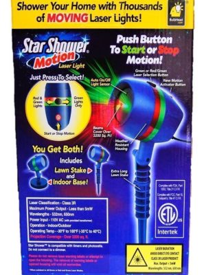 Projetor de Luz Laser Natalina Vermelho e Verde com Movimento Projetor de Luz Laser Natalina Vermelho e Verde com Movimento