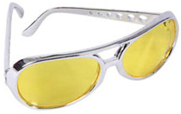 Óculos Elvis Presley Adulto Amarelo Óculos Elvis Presley Adulto Amarelo