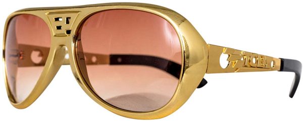 Óculos Elvis Presley Adulto Dourado Óculos Elvis Presley Adulto Dourado