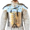 Armadura Medieval Grego Romano Prateado Metal Colecionador