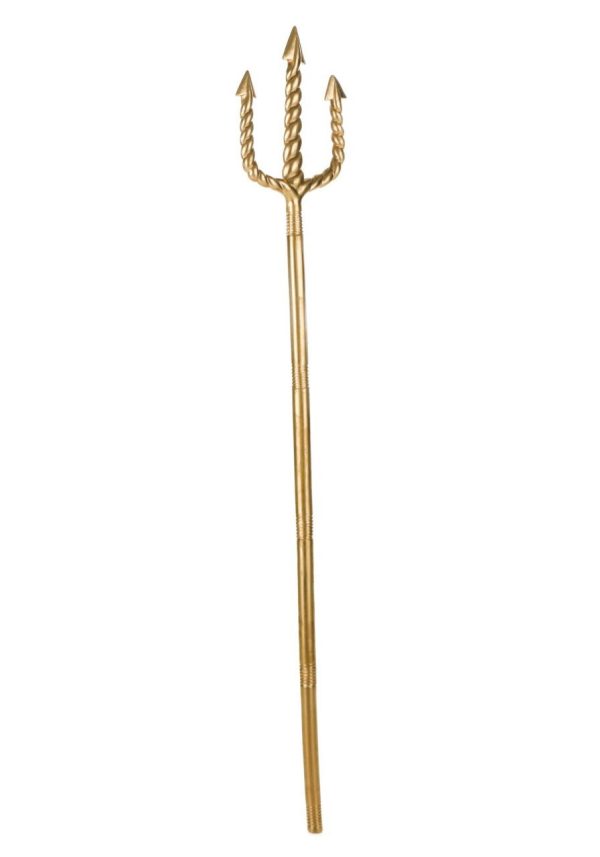 Tridente Dourado Aquaman Adulto Luxo Tridente Dourado Aquaman Adulto Luxo