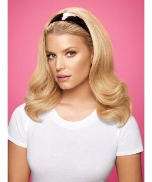Extensão de Cabelo com Tiara Loira Jessica Simpson