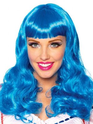 Peruca Adulto Azul Katy Perry Clássica Peruca Adulto Azul Katy Perry Clássica