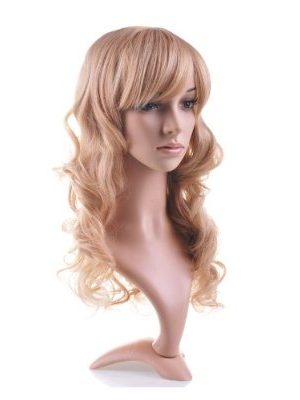 Peruca Adulto Loira com Franja Sexy Ondulada Fibra Sintética Natural Peruca Adulto Loira com Franja Sexy Ondulada Fibra Sintética Natural