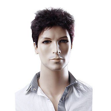 Peruca Adulto Masculina com Fibra Sintética Natural curto