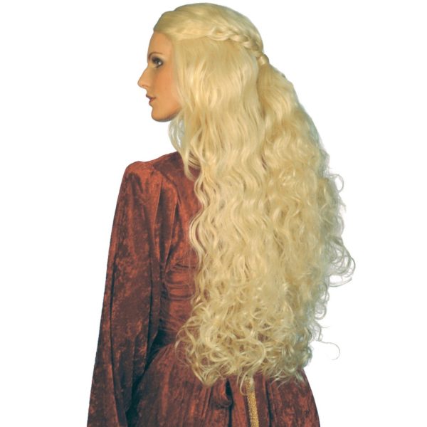 Peruca Adulto Medieval Loira Longo Cacheado Peruca Adulto Medieval Loira Longo Cacheado