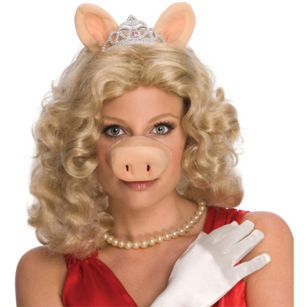 Peruca Adulto Muppets Vila Sésamo Miss Piggy Porca Peruca Adulto Muppets Vila Sésamo Miss Piggy Porca