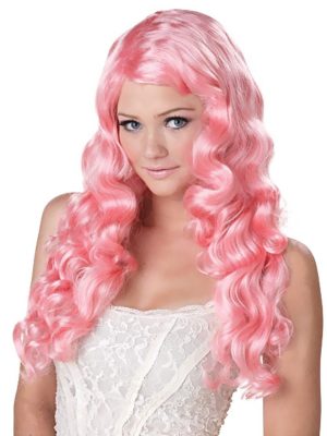 Peruca Adulto Sexy Cacheada Longa e Rosa Peruca Adulto Sexy Cacheada Longa e Rosa
