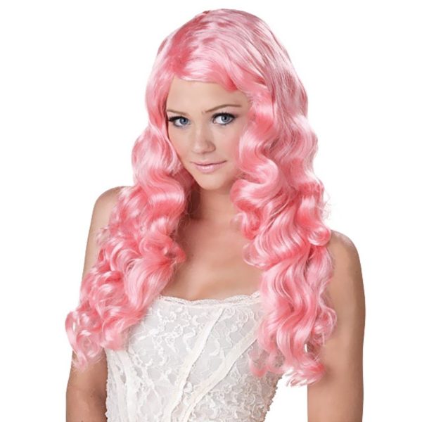 Peruca Adulto Sexy Cacheada Longa e Rosa Peruca Adulto Sexy Cacheada Longa e Rosa