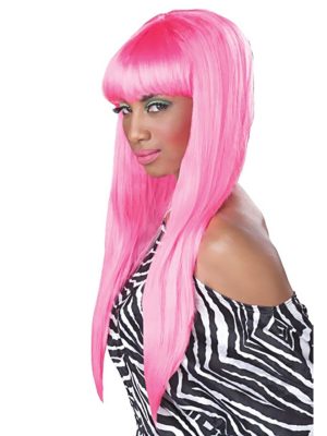 Peruca Adulto Sexy Lisa Longa e Rosa Peruca Adulto Sexy Lisa Longa e Rosa