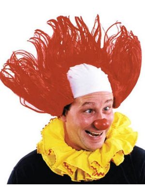 Peruca Bozo Vermelha de Palhaço Adulto Peruca Bozo Vermelha de Palhaço Adulto