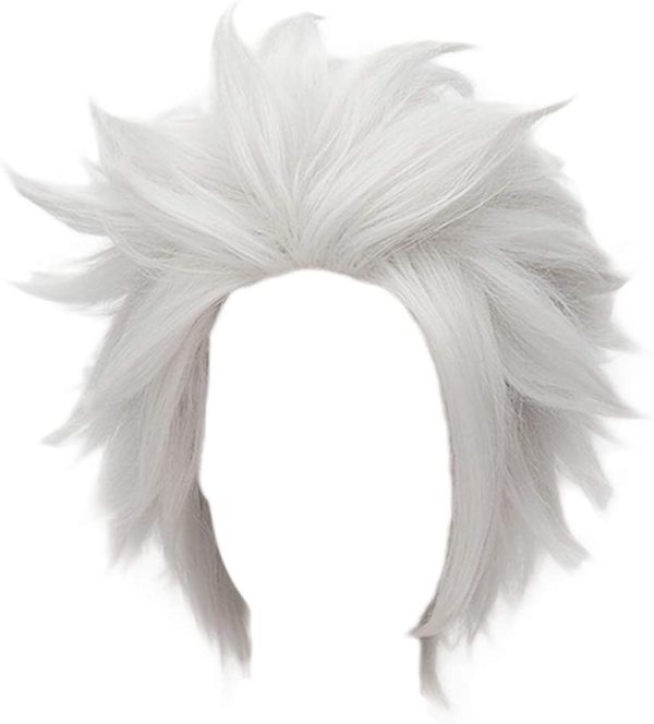 Peruca Branca de Cabelo Espetado Peruca Branca de Cabelo Espetado