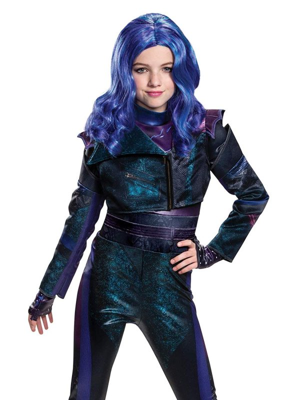 Peruca Descendentes 3 Disney Mal Infantil Luxo