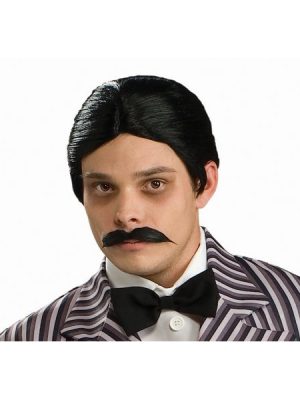 Peruca e Bigode Adulto Família Addams Gomez Peruca e Bigode Adulto Família Addams Gomez