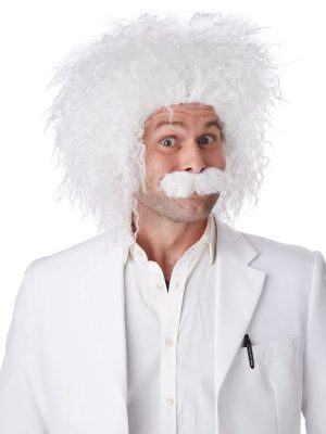 Peruca e Bigode Einstein Cientista Gênio.