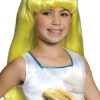 Peruca Infantil Smurfete Amarela do Smurfs Luxo