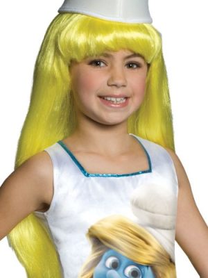 Peruca Infantil Smurfete Amarela do Smurfs Luxo Peruca Infantil Smurfete Amarela do Smurfs Luxo