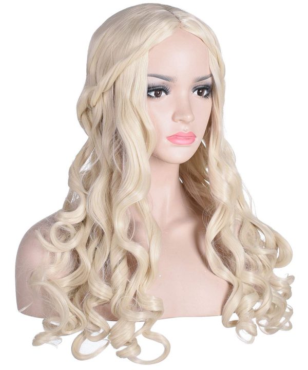 Peruca loira Deusa Mística Daenerys Targaryen Luxo
