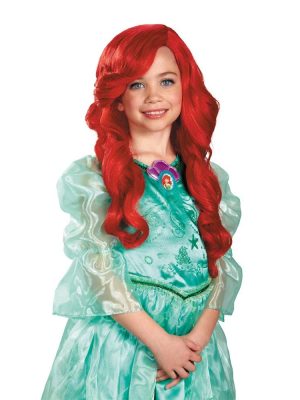 Peruca Pequena Sereia Ariel Infantil Luxo