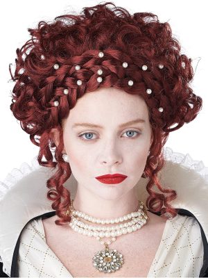 Peruca Rainha Elizabeth Elizabethan Adulto Luxo
