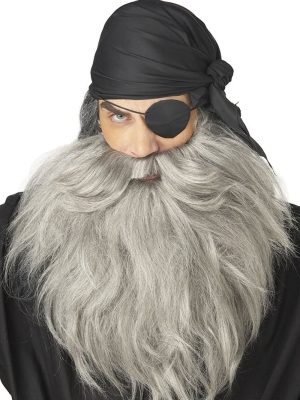 Barba e Bigode Cinza Adulto
