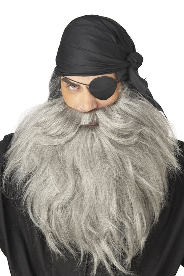 Barba e Bigode Cinza Adulto