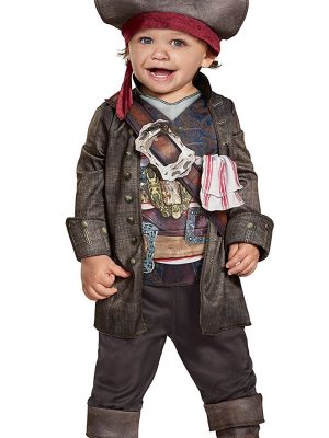 Fantasia Piratas do Caribe Jack Sparrow POTC5 Bebê Luxo
