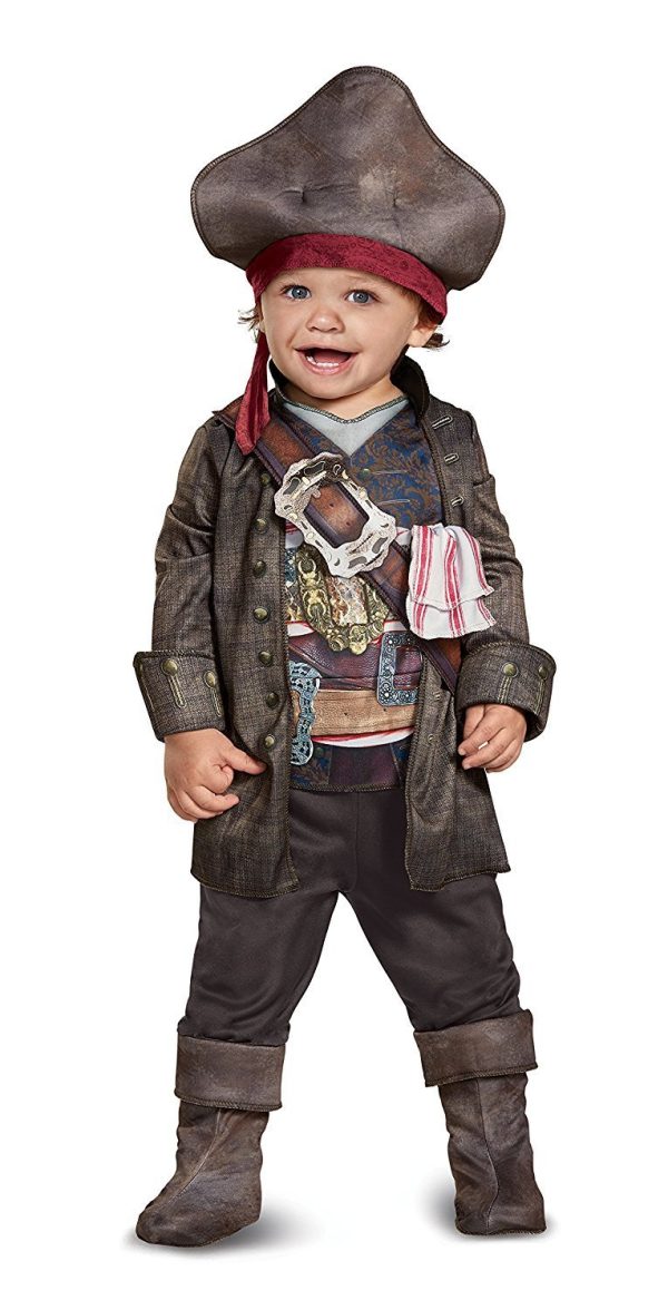 Fantasia Piratas do Caribe Jack Sparrow POTC5 Bebê Luxo