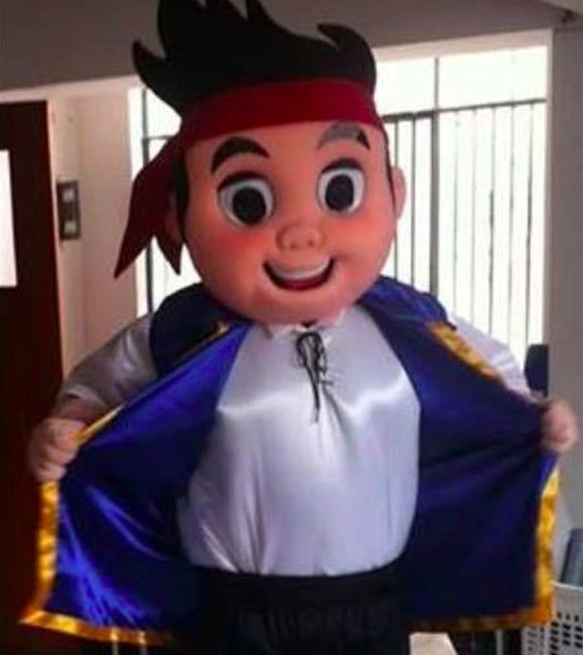 Mascote Jake Piratas da Terra do nunca Luxo Mascote Jake Piratas da Terra do nunca Luxo