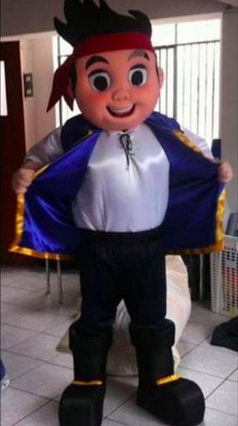 Mascote Jake Piratas da Terra do nunca Luxo Mascote Jake Piratas da Terra do nunca Luxo