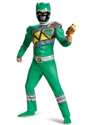 Fantasia Power Rangers Dino Charge Verde Luxo Fantasia Power Rangers Dino Charge Verde Luxo