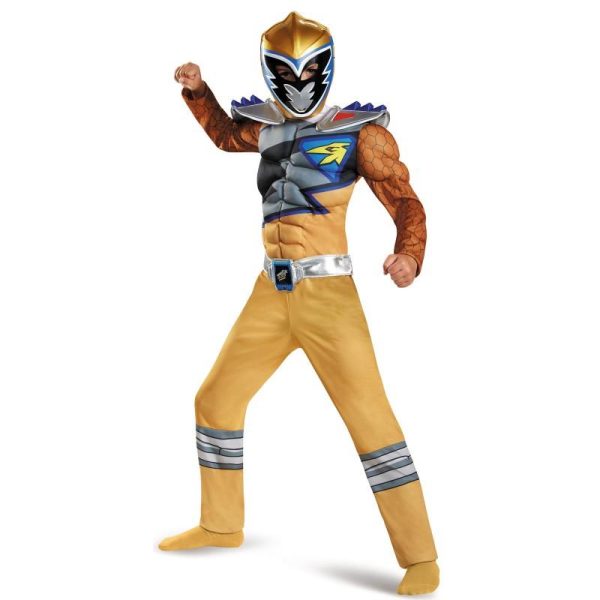 Fantasia Power Rangers Dino Charger Amarelo Luxo Fantasia Power Rangers Dino Charger Amarelo Luxo