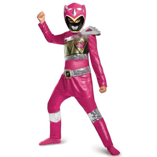 Fantasia Power Rangers Dino Charger Rosa Luxo Infantil Fantasia Power Rangers Dino Charger Rosa Luxo Infantil