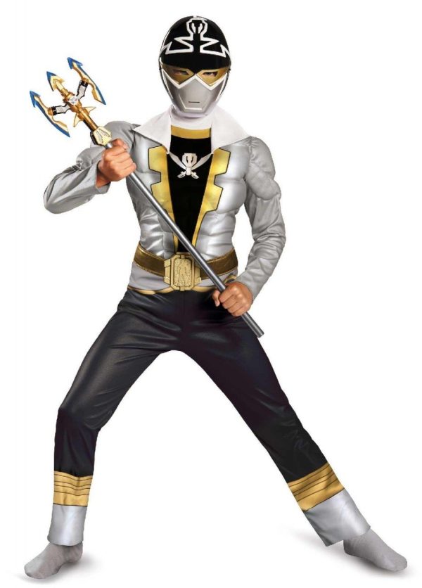 Fantasia Power Rangers Super Megaforce Prata Infantil