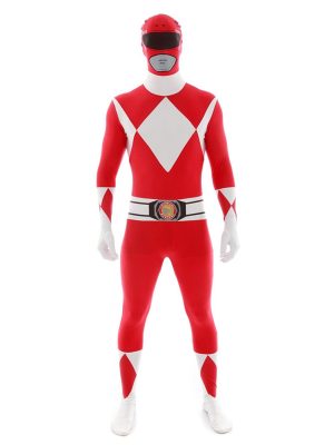 Fantasia Power Rangers Vermelho Luxo Fantasia Power Rangers Vermelho Luxo