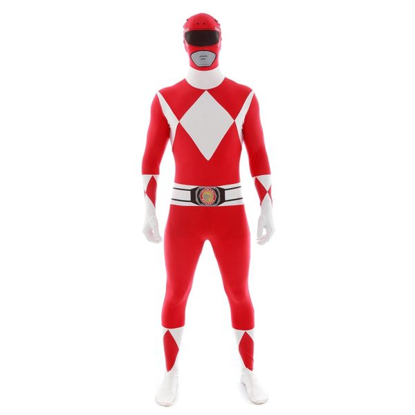 Fantasia Power Rangers Vermelho Luxo Fantasia Power Rangers Vermelho Luxo