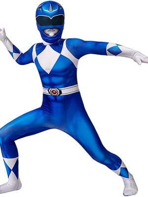 Fantasia Power Rangers Azul Infantil Luxo Fantasia Power Rangers Azul Infantil Luxo