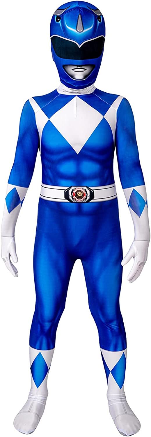 Fantasia Power Rangers Azul Infantil Luxo Fantasia Power Rangers Azul Infantil Luxo