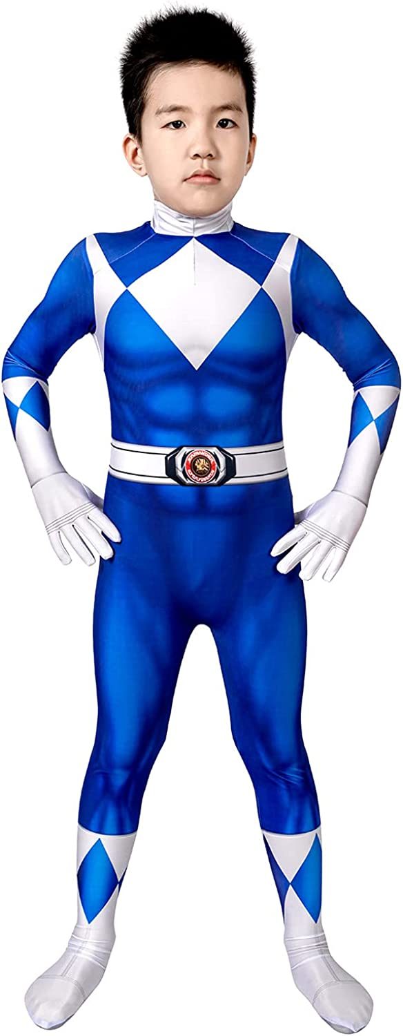 Fantasia Power Rangers Azul Infantil Luxo Fantasia Power Rangers Azul Infantil Luxo