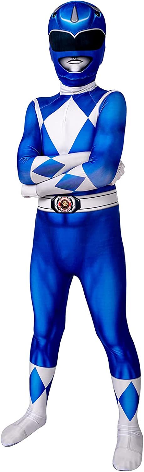 Fantasia Power Rangers Azul Infantil Luxo Fantasia Power Rangers Azul Infantil Luxo