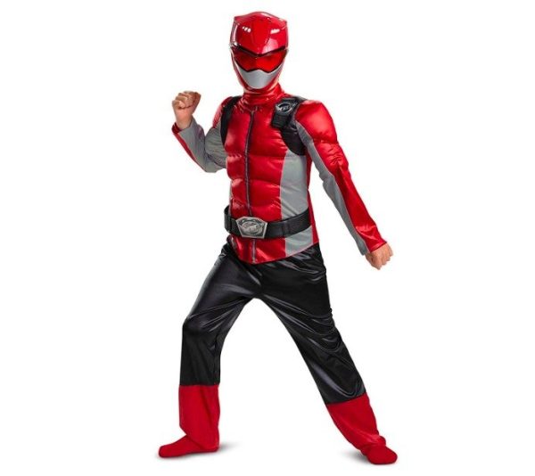 Fantasia Power Rangers Morfador Vermelho Luxo Infantil