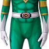Fantasia Power Rangers Verde Infantil Luxo