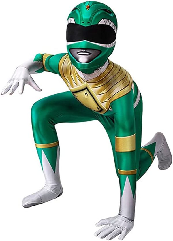 Fantasia Power Rangers Verde Infantil Luxo Fantasia Power Rangers Verde Infantil Luxo