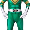 Fantasia Power Rangers Verde Infantil Luxo