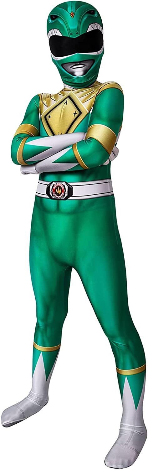 Fantasia Power Rangers Verde Infantil Luxo Fantasia Power Rangers Verde Infantil Luxo